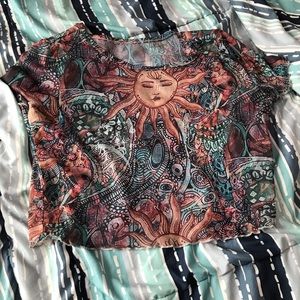 The shirt is see-through, this is also a medium and from Shein